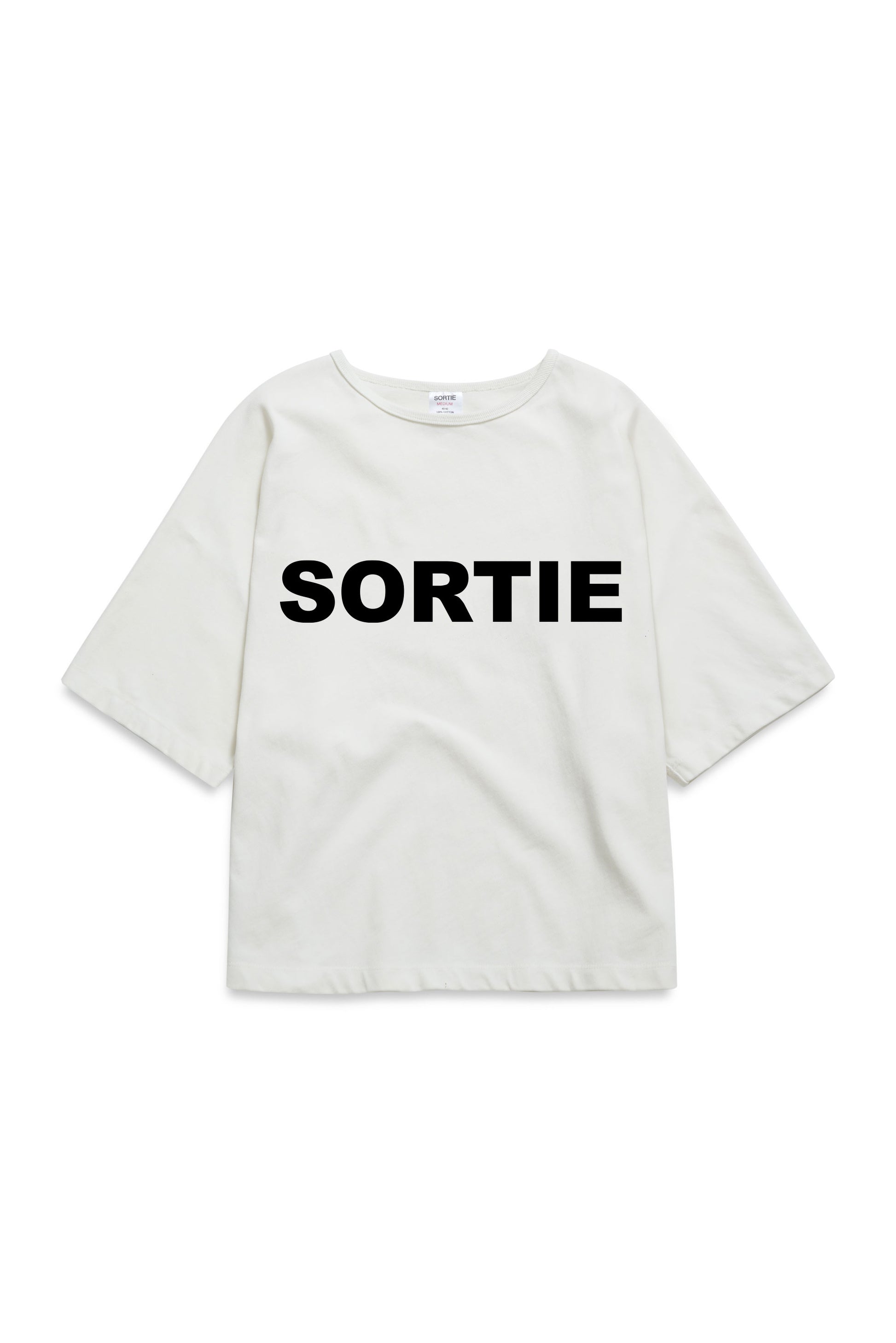 SORTIE check in Tee BLACK / WHITE