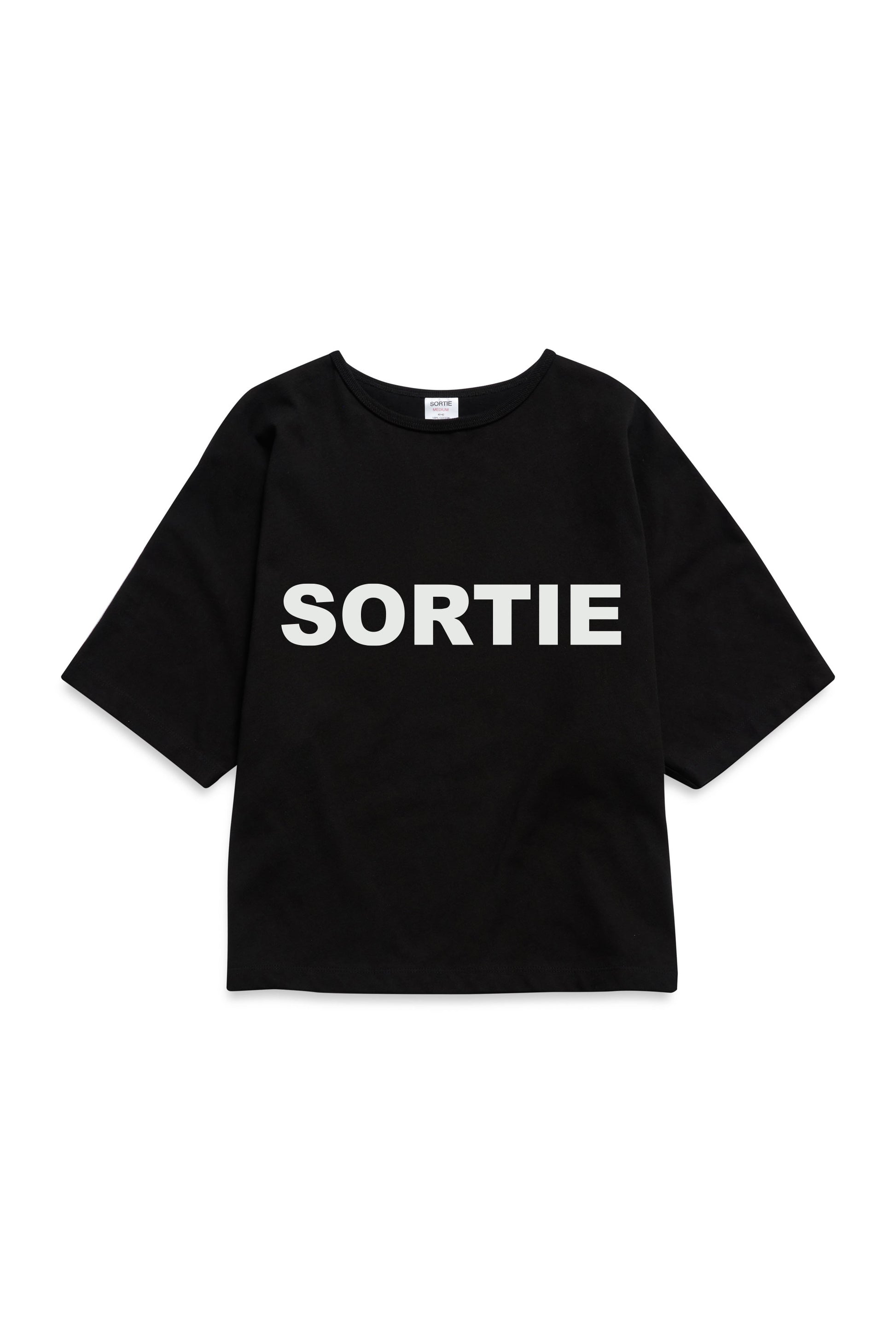 SORTIE check in Tee WHITE / BLACK