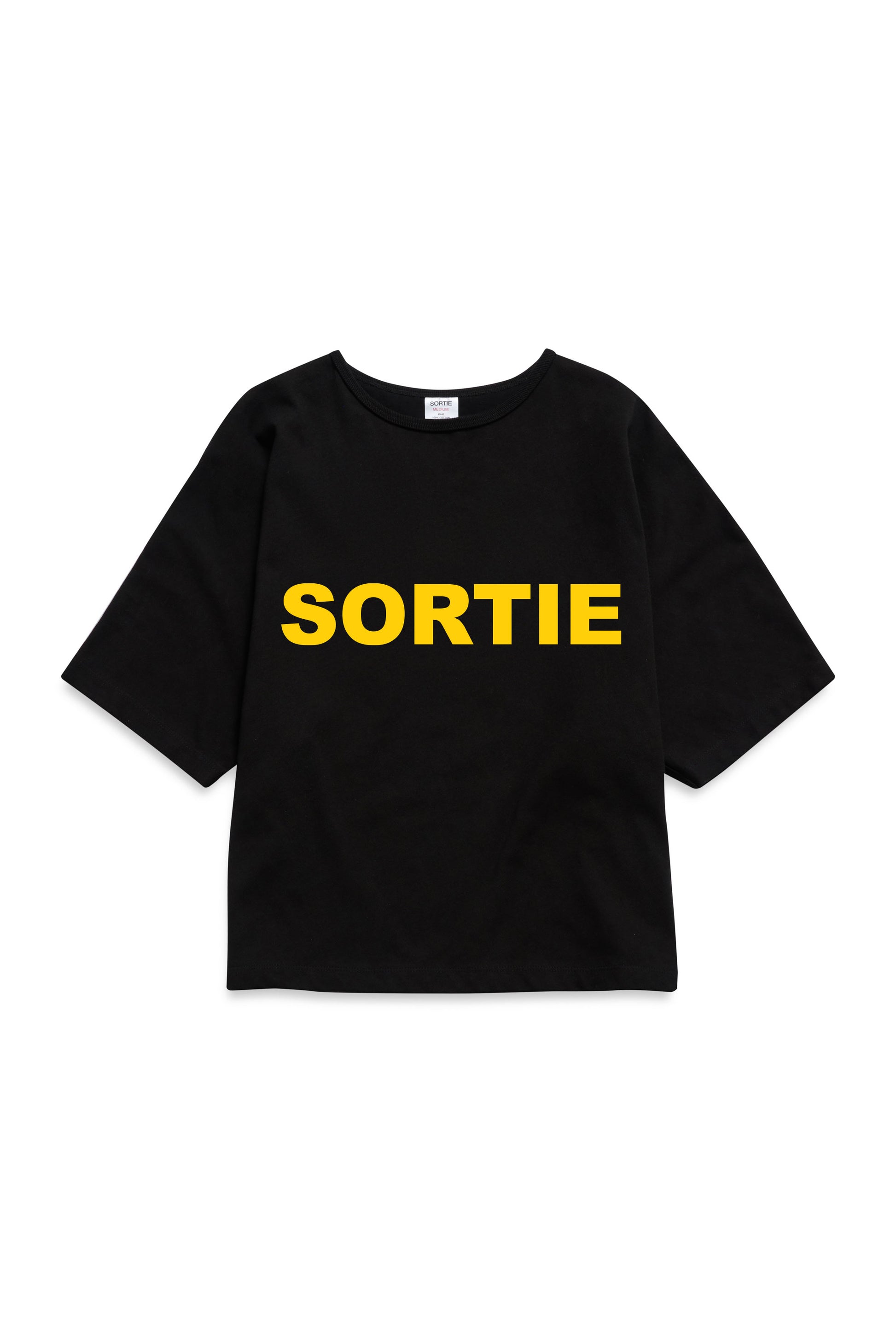 SORTIE check in Tee YELLOW / BLACK