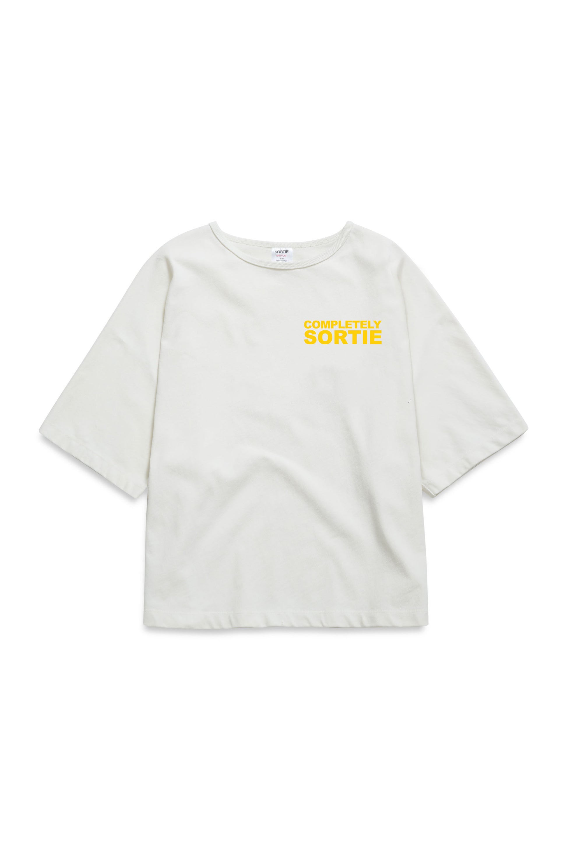 COMPLETELY check in Tee YELLOW / WHITE