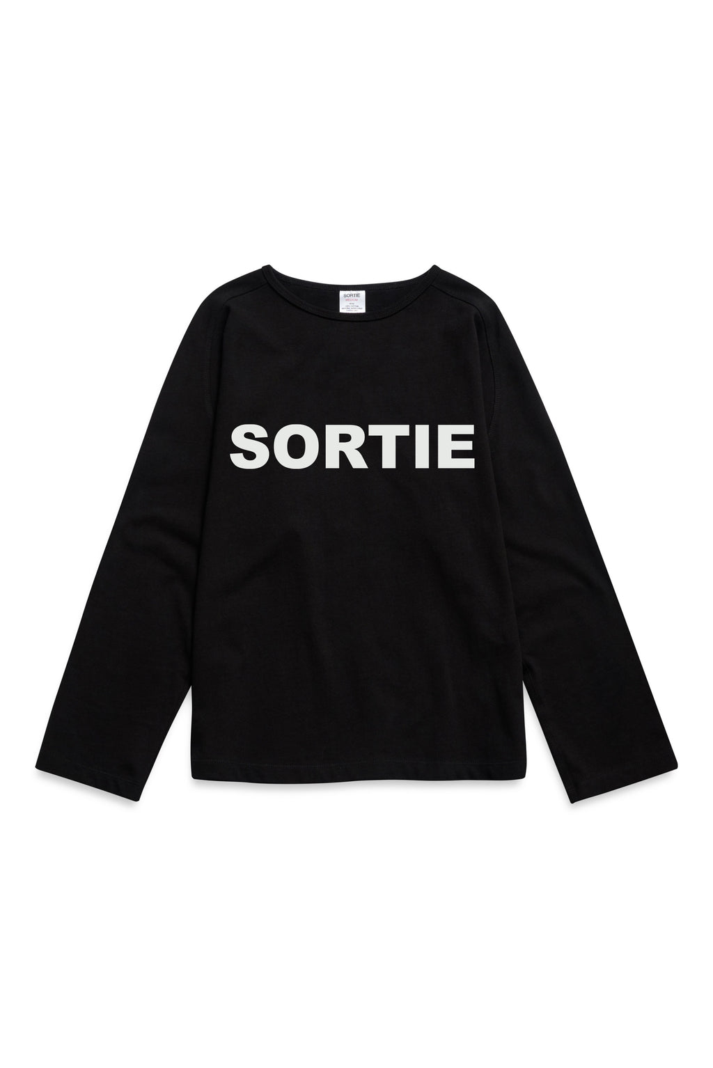 SORTIE clock out Long Sleeve WHITE / BLACK