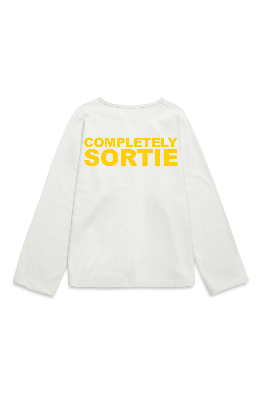 COMPLETELY clock out Long sleeve YELLOW / WHITE