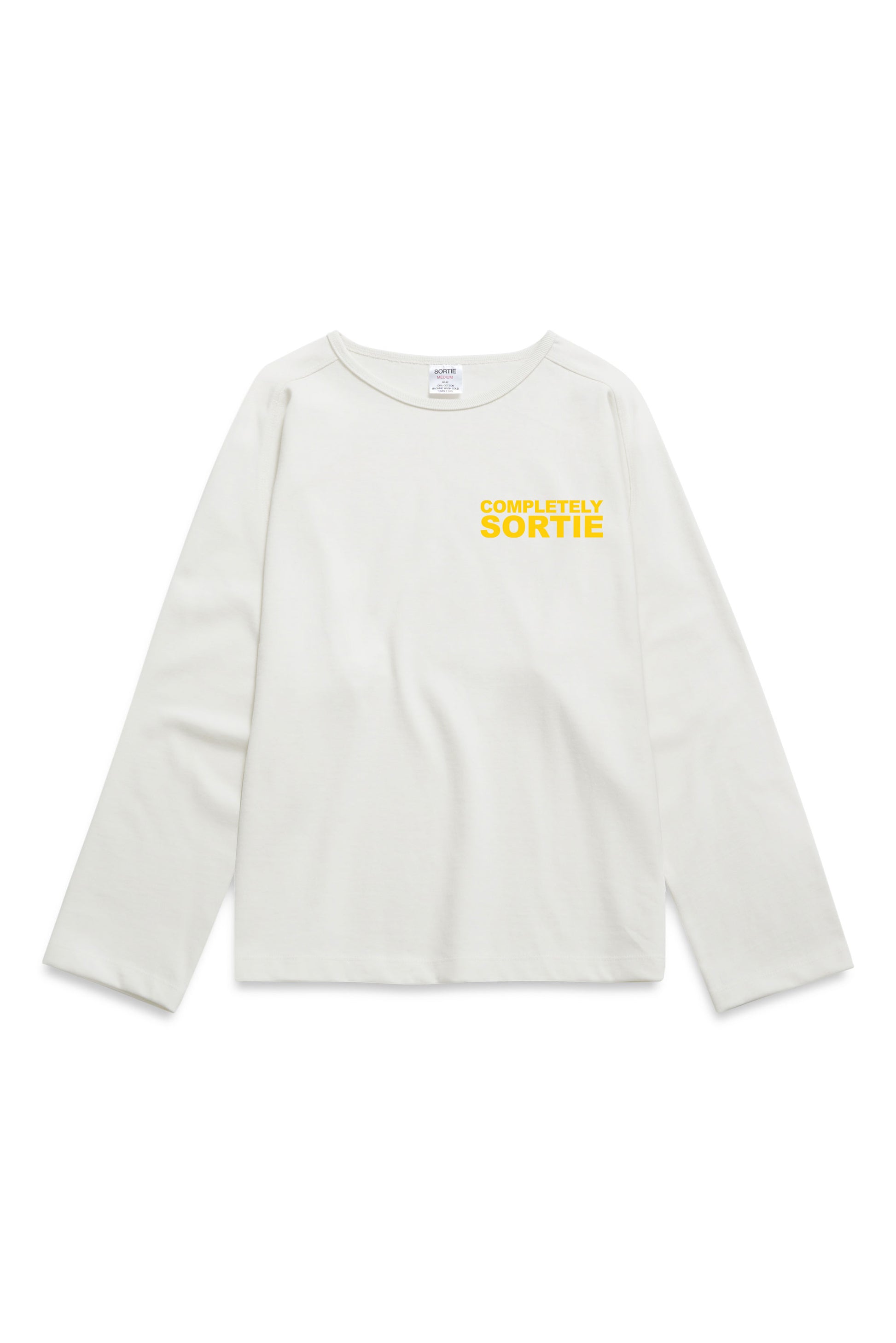 COMPLETELY clock out Long sleeve YELLOW / WHITE