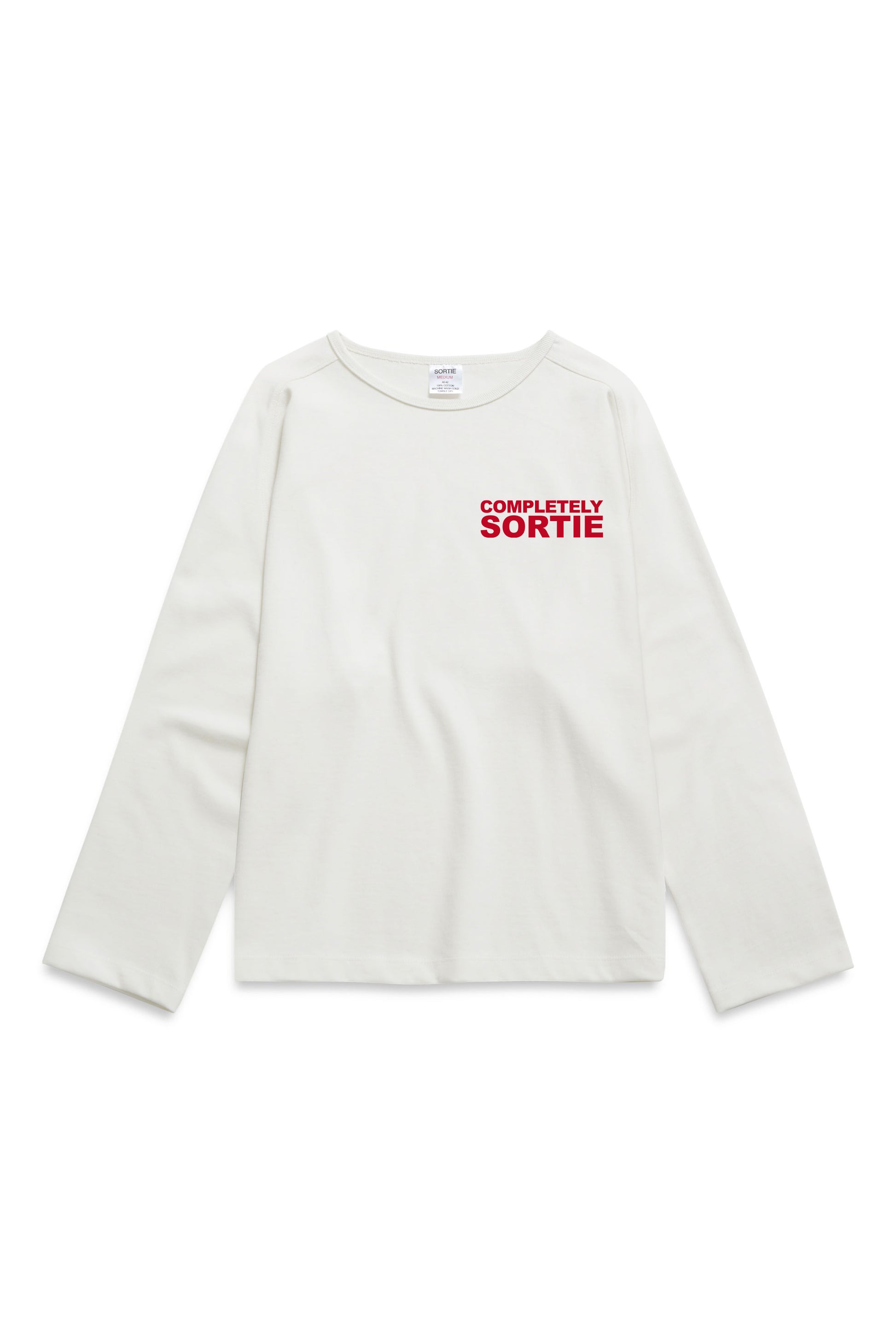 COMPLETELY clock out Long sleeve RED / WHITE