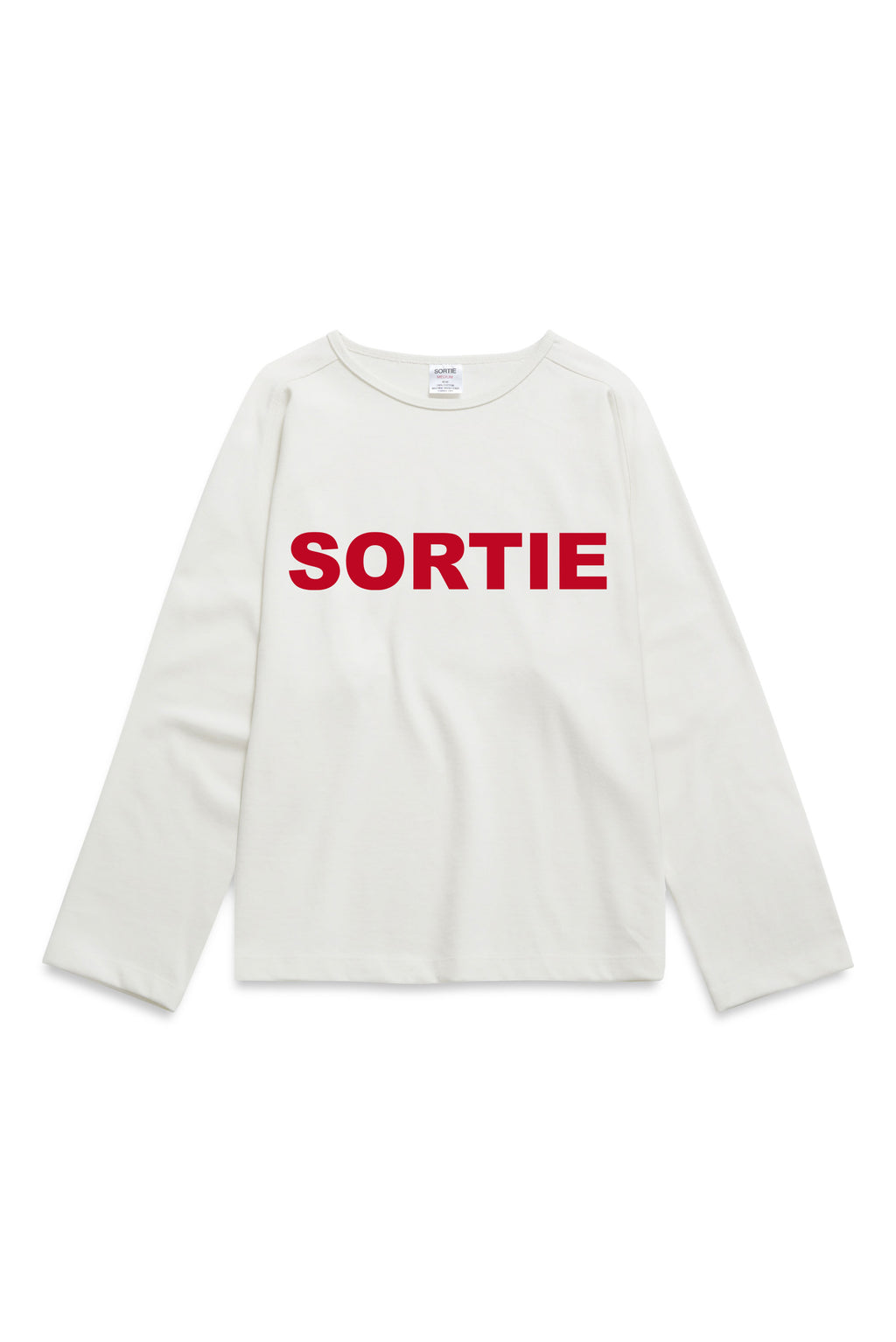 SORTIE clock out Long Sleeve RED / WHITE