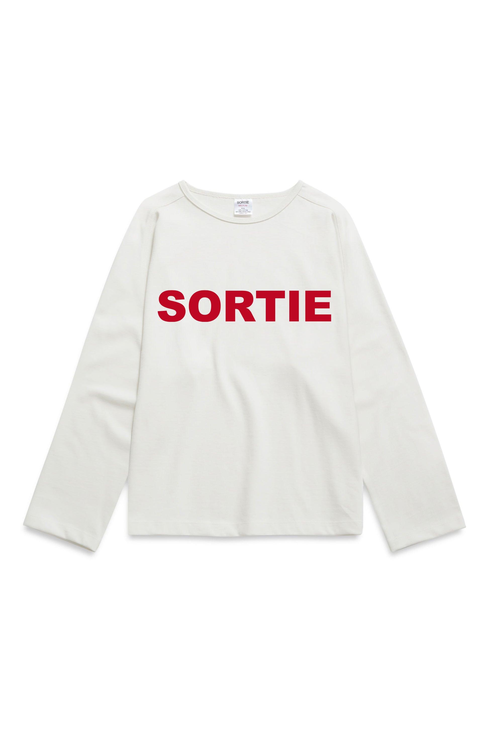SORTIE clock out Long Sleeve RED / WHITE