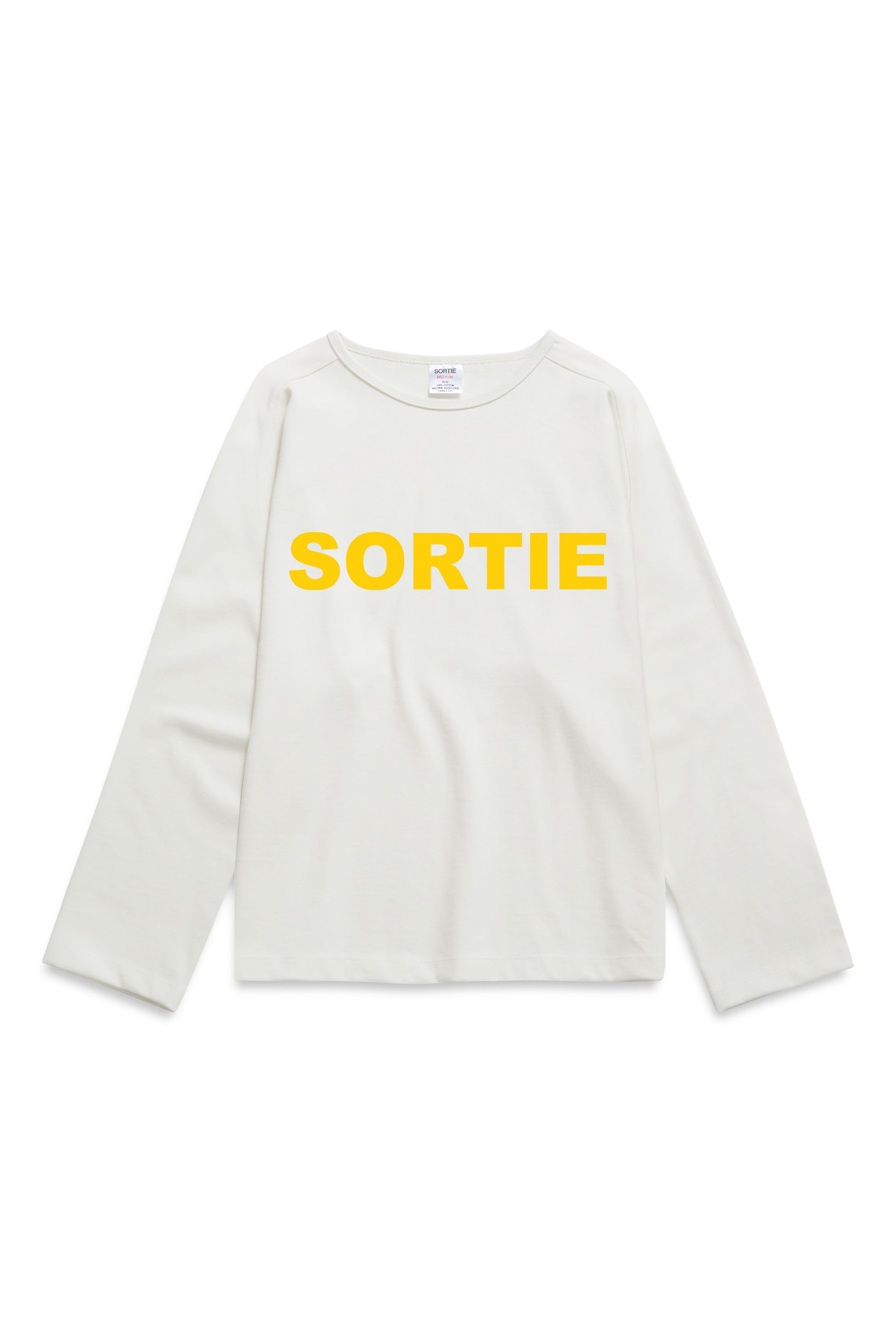 SORTIE clock out Long Sleeve YELLOW / WHITE