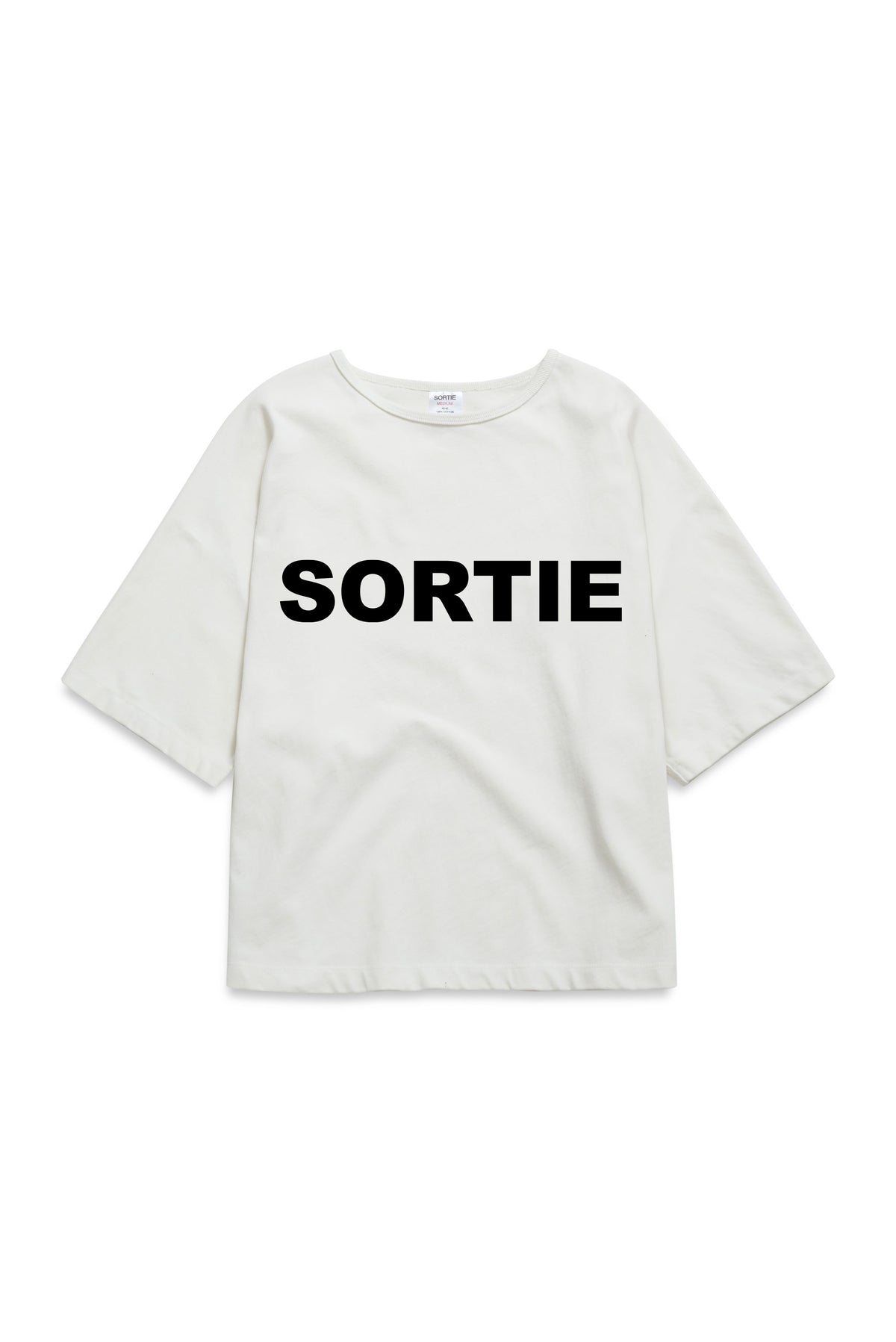 SORTIE check in Tee BLACK / WHITE