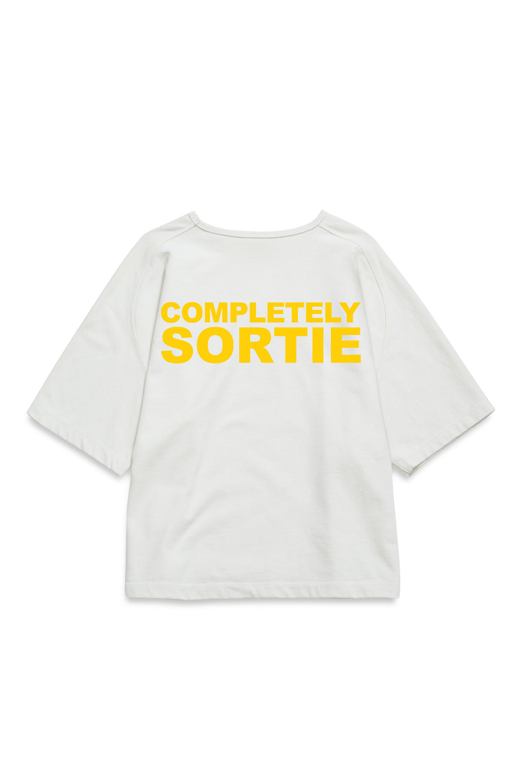 COMPLETELY check in Tee YELLOW / WHITE