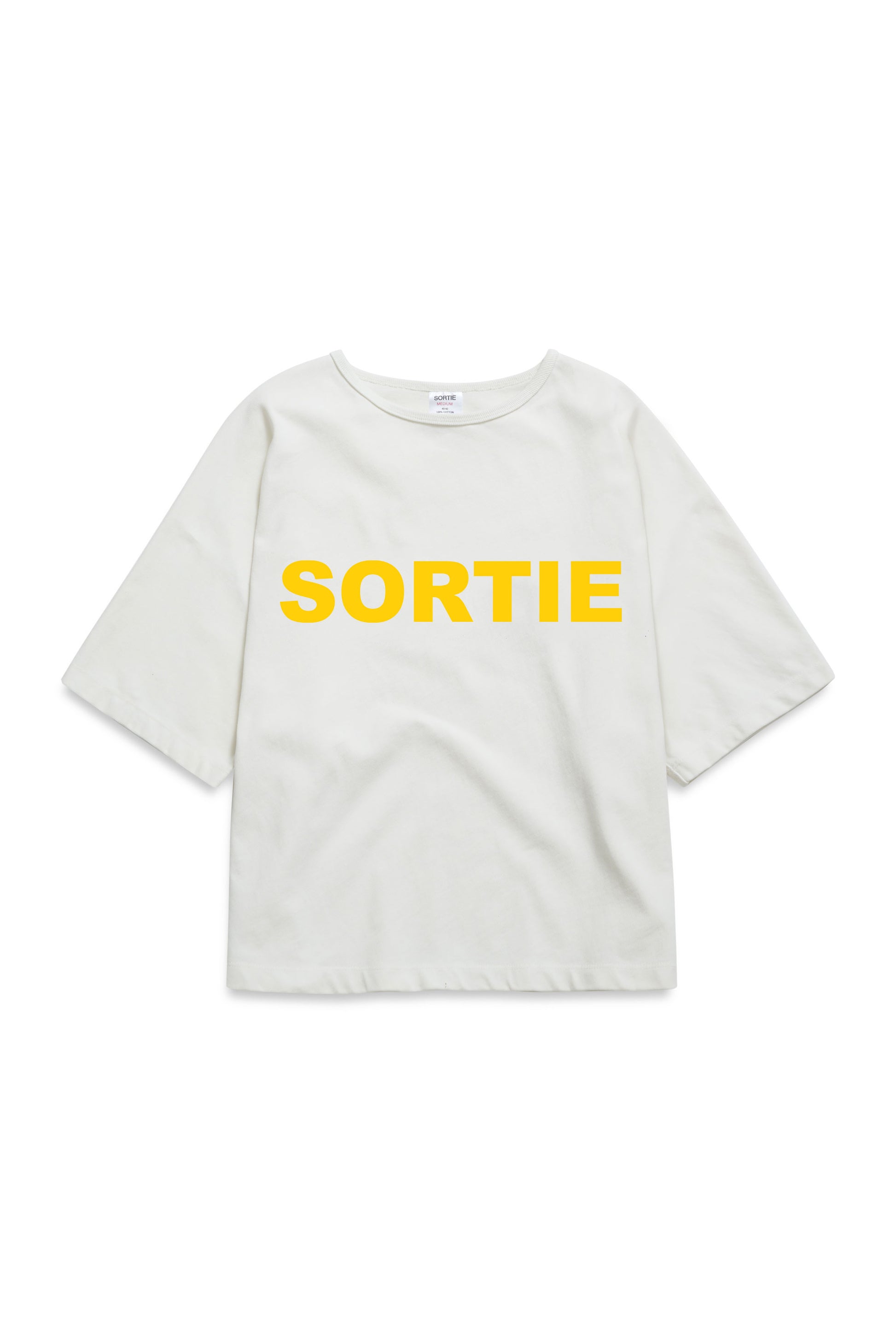 SORTIE check in Tee YELLOW / WHITE